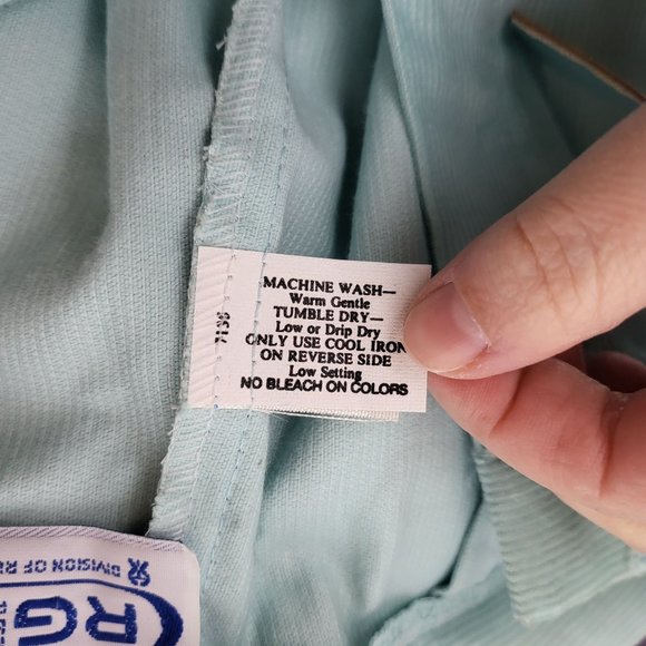 NWT Vintage RG New York by Russ Teen Blue Corduroy Pants with Belt Union Made 10 - Picture 11 of 11